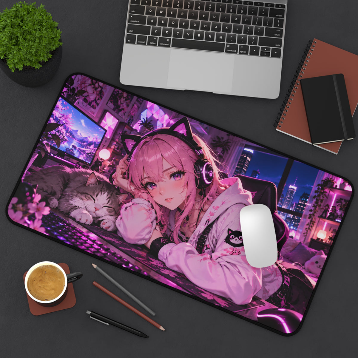 Anime Waifu Large Desk Mat 