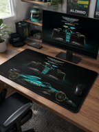 Aston Martin AMR24 Racing Desk Mat — Formula 1 Car Mouse Pad