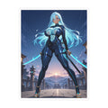 Blue-haired Anime Waifu Sticker