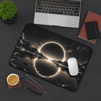 Cosmic Eclipse Mirror Lake Desk Mat & Mouse Pad
