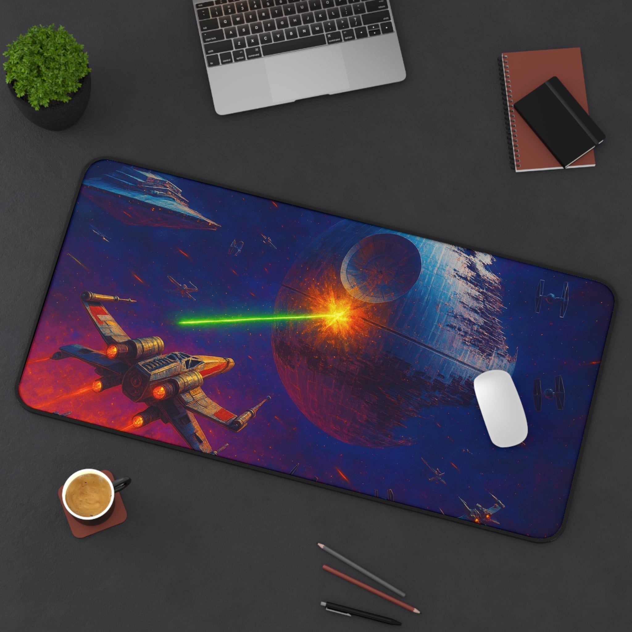 Death Star Desk Mat, Star Wars Gaming Mouse Pad & Keyboard Mat