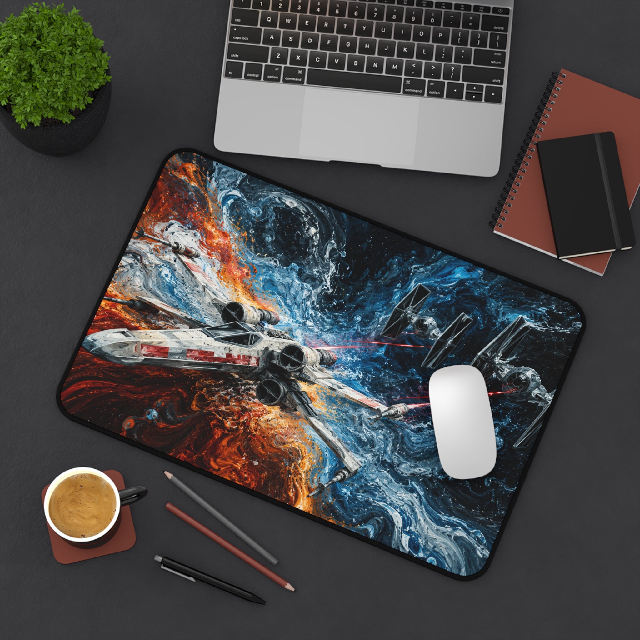Desk Mat - Space Combat Gaming Mouse Pad - Star Wars