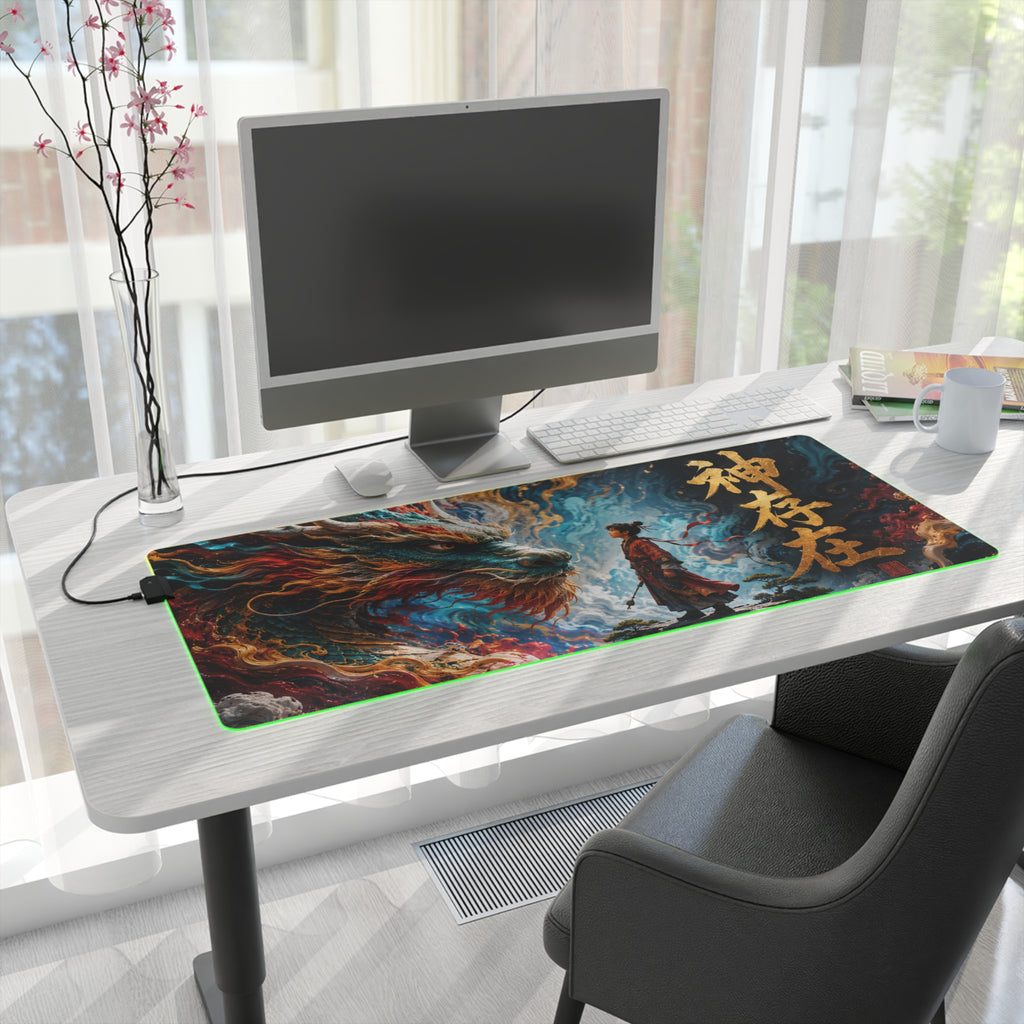 Epic Dragon RGB LED Mouse Pad - Premium Desk Mat