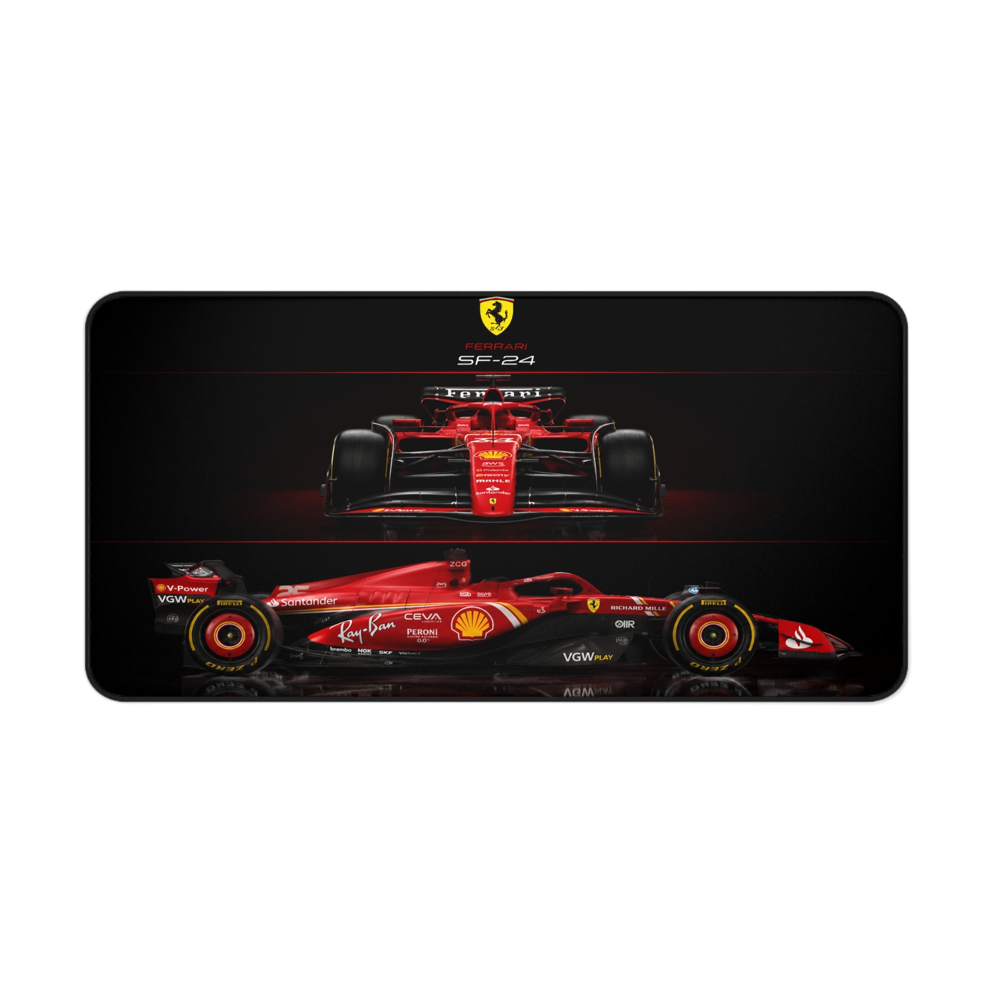 Ferrari SF-24 Formula One Desk Mat — F1 Car Mouse Pad