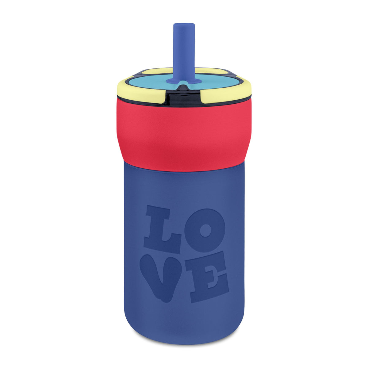 Kids 12oz Leakproof Straw Tumbler — Engraved "LOVE" Design (Spill‑Proof, BPA‑Free)
