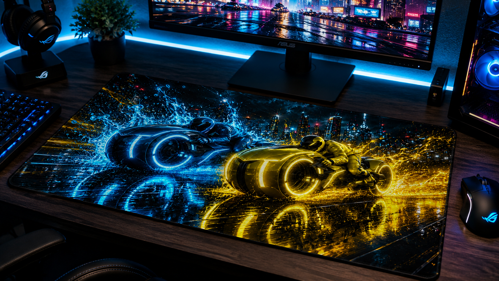 Tron Racers Mouse Pad - Tron-Inspired Desk Pad