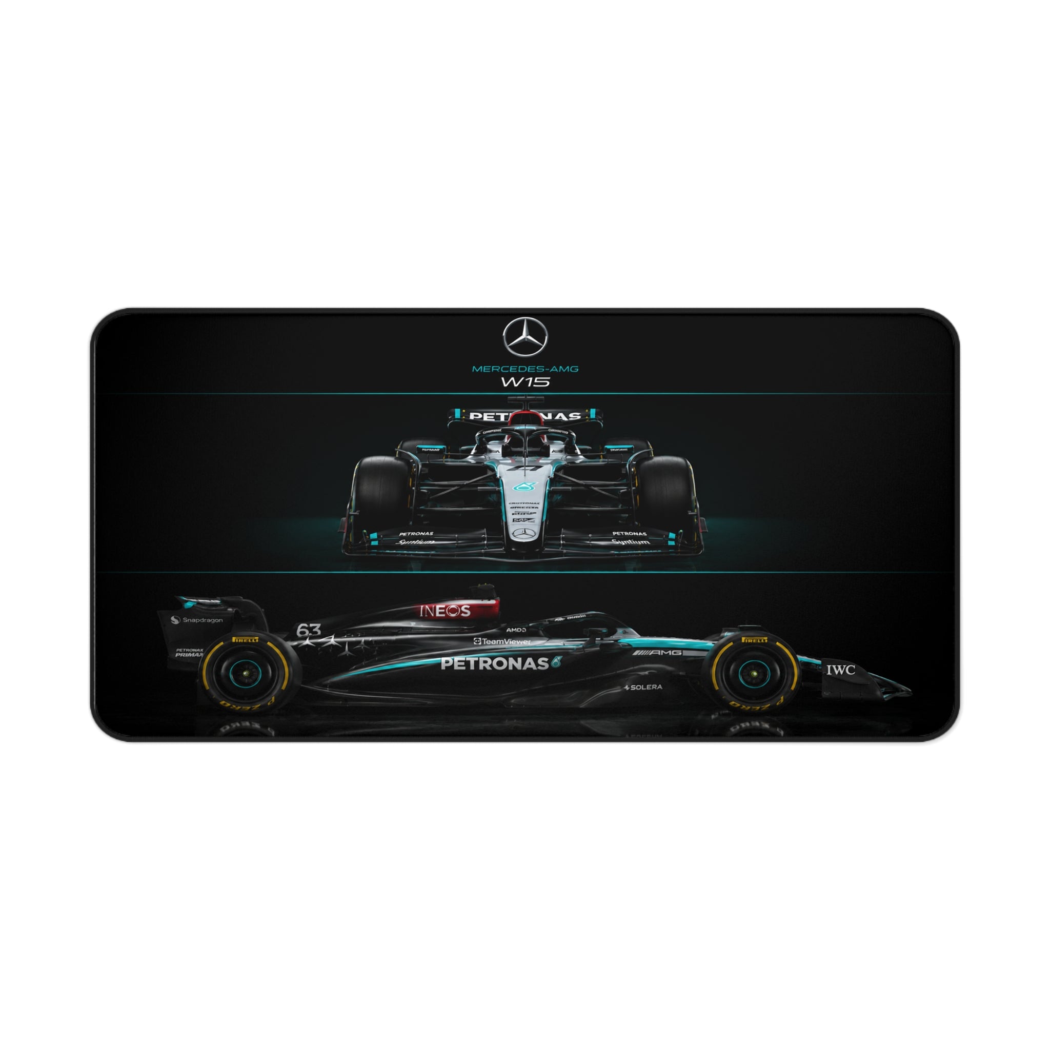 Mercedes-AMG W15 Racing Desk Mat – F1 Car Mouse Pad