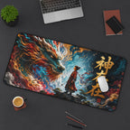 Mythic Dragon Mouse Pad — "God Exists" Asian Fantasy Desk Mat