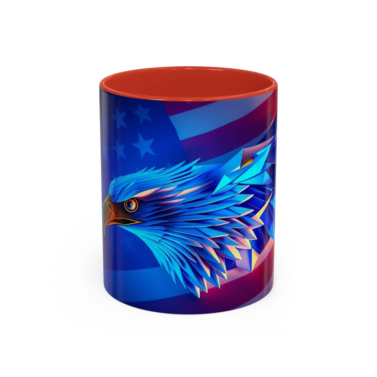 Patriotic Eagle & Flag Coffee Mug, American Coffee Tea Cup, American Kitchen Decor