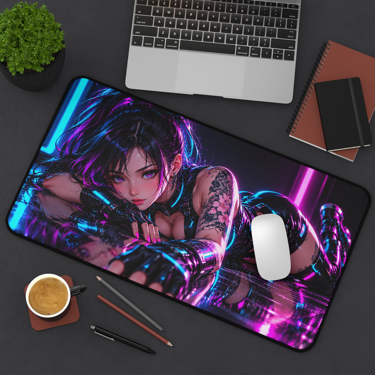 Premium Anime Waifu Mouse Pad with Non-Slip Base