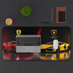 Racing Supercars Desk Mat - Ferrari vs Lamborghini Gaming Mouse Pad