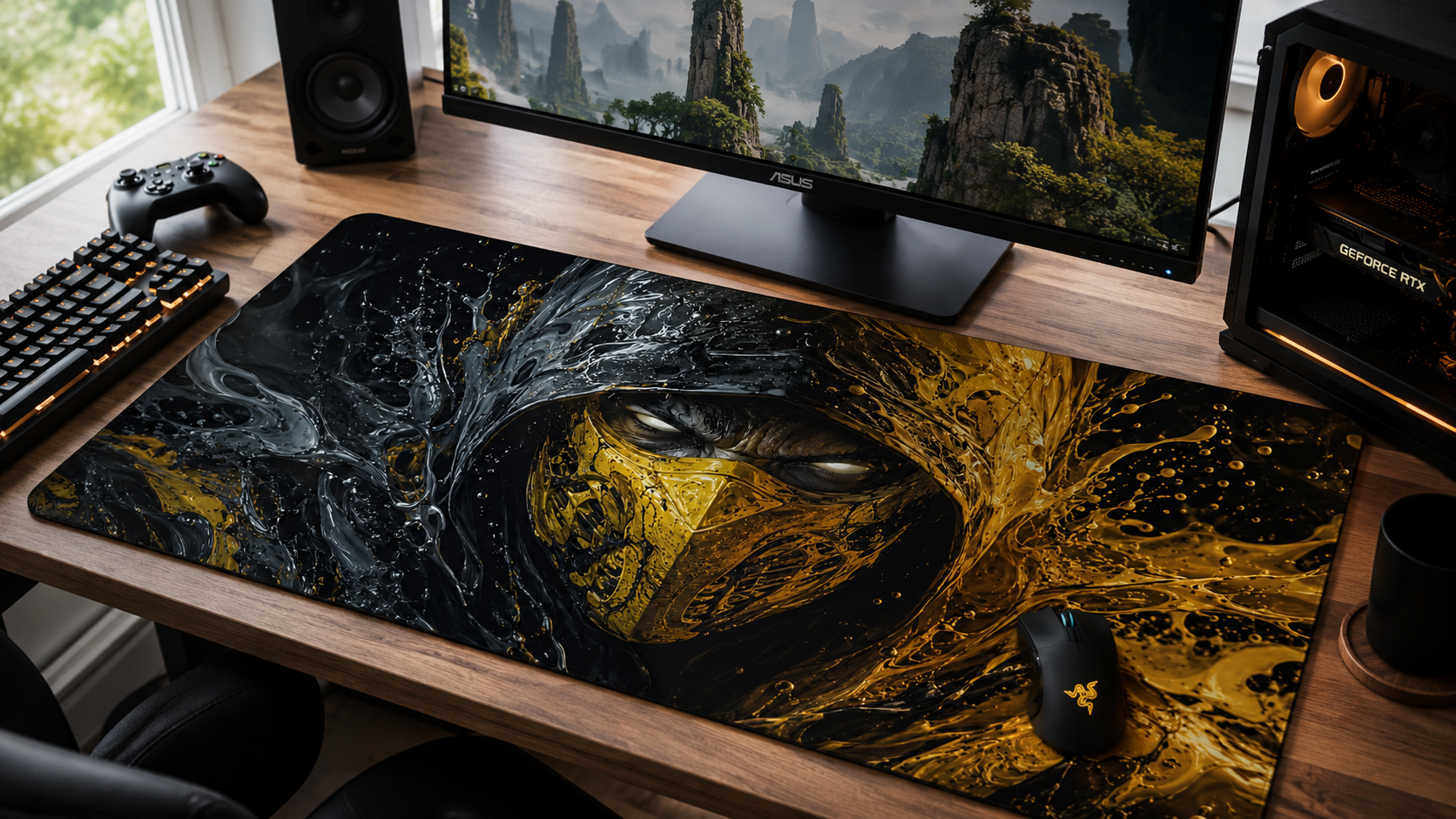 Scorpion Gaming Mouse Pad - Mortal Kombat Desk Mat