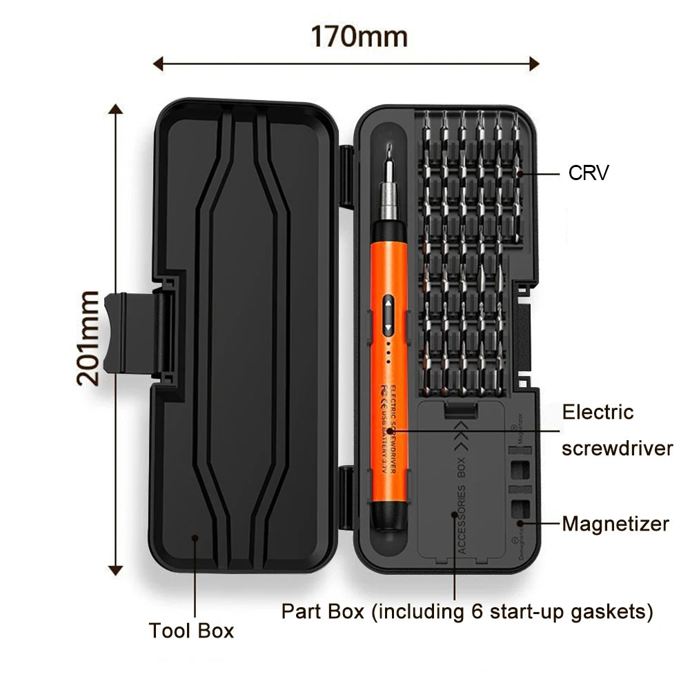 Rechargeable Precision Electric Screwdriver Kit
