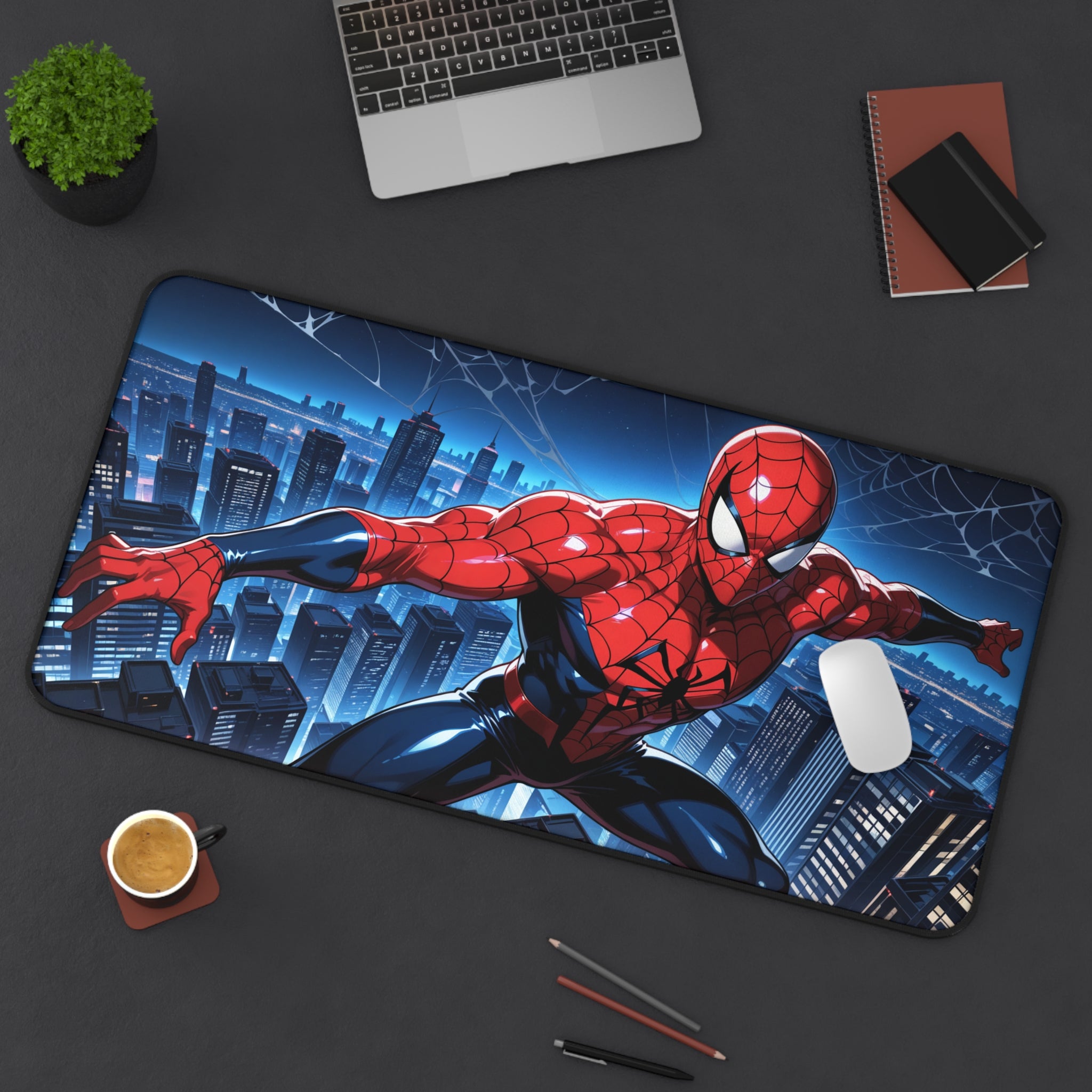 Spiderman Desk Mat, Spiderman Mouse Pad, Superhero Playmat with Vibrant Print