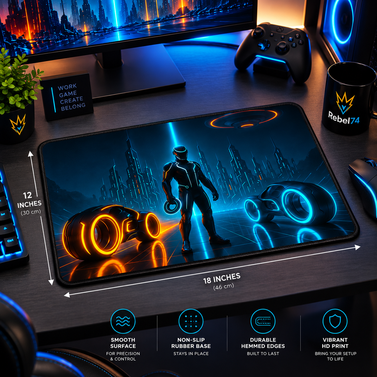 Tron Gaming Mouse Pad - Tron Legacy Desk Mat
