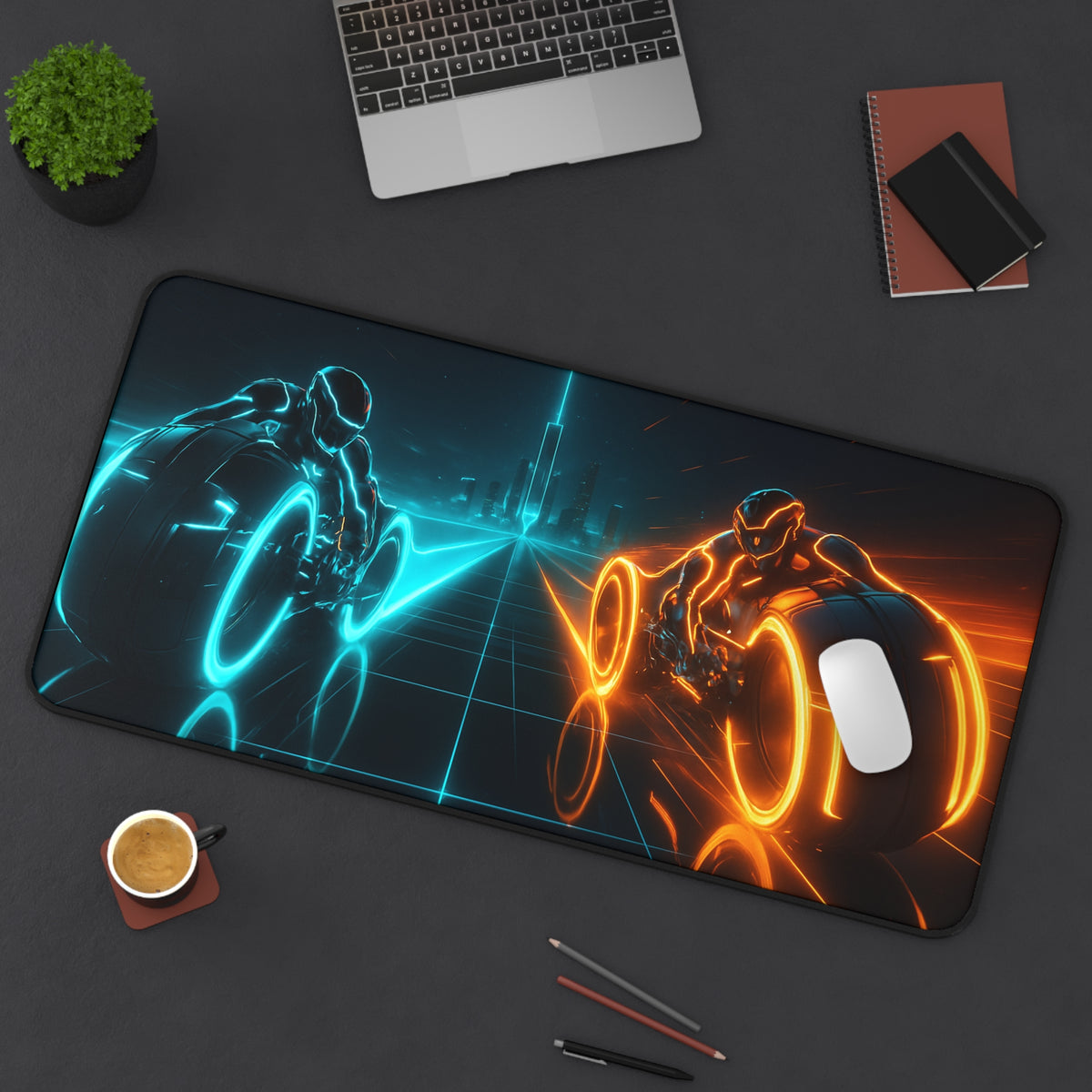 Tron Light Cycle Races Mouse Pad - Gaming Desk Mat