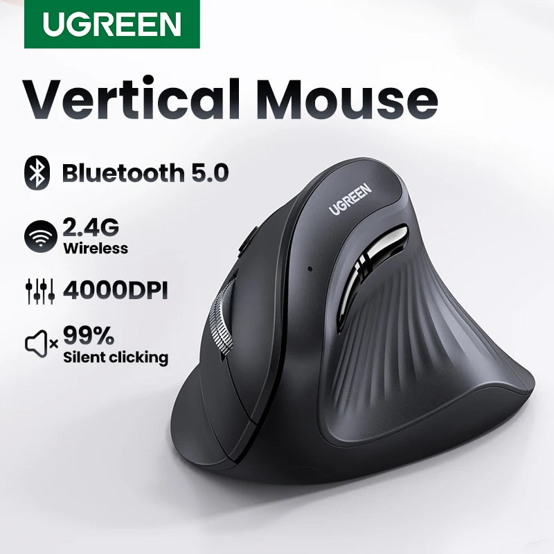 UGREEN Ergonomic Vertical Wireless Mouse