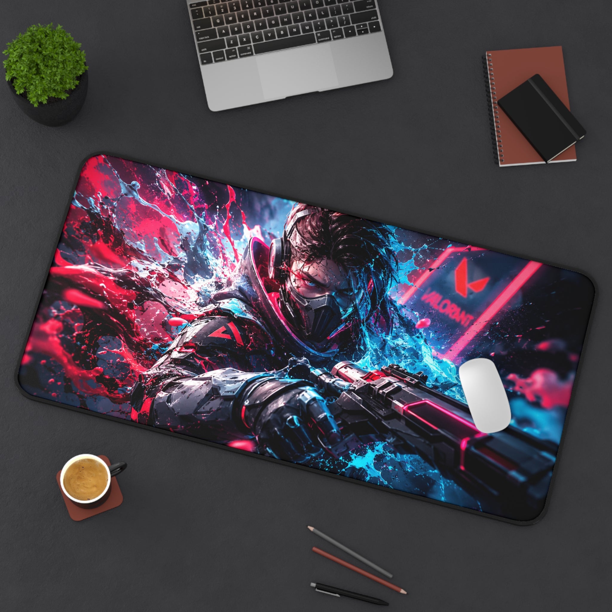 Valorant Gaming Mouse Pad - Futuristic Warrior Desk Mat